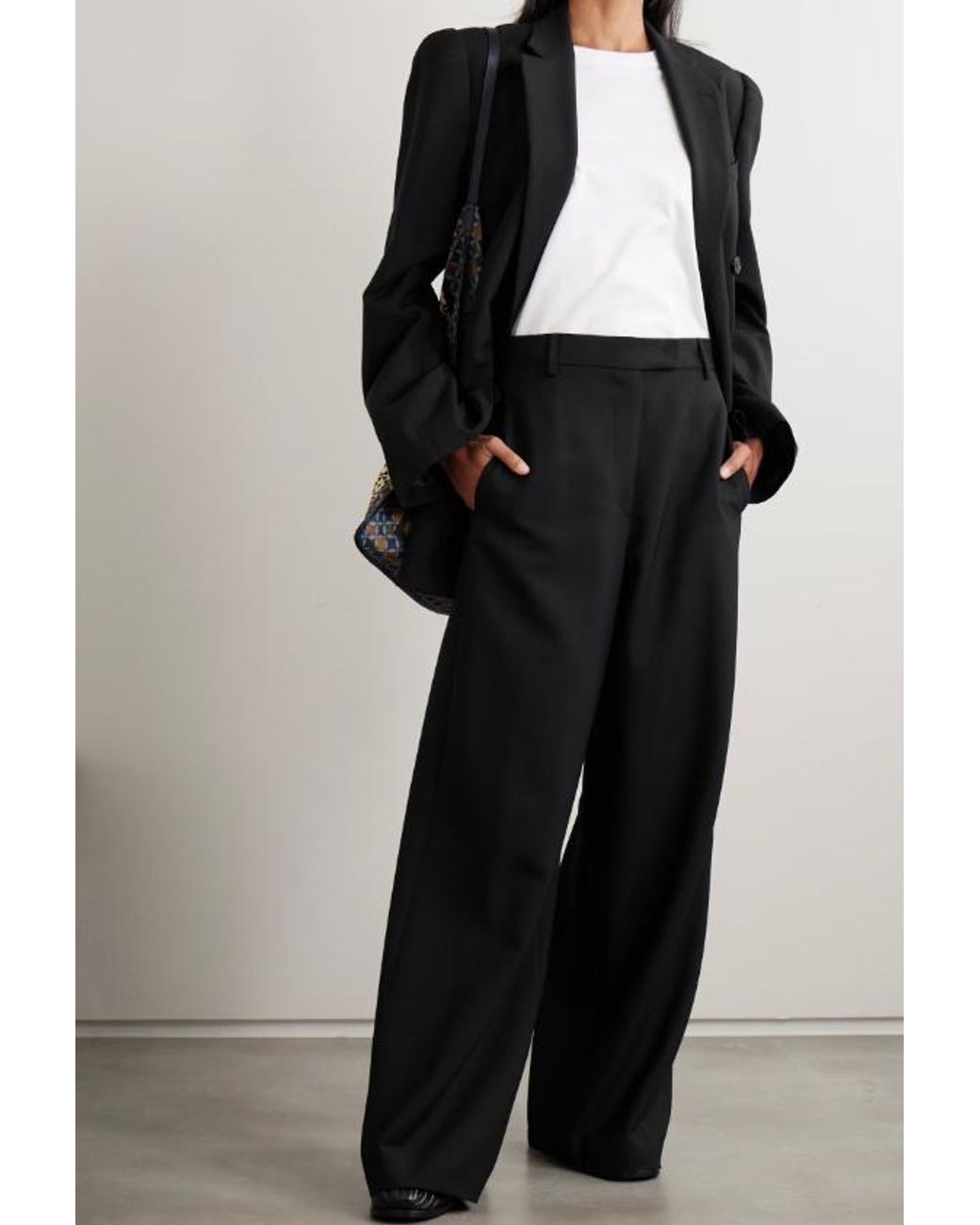 Dries Van Noten Blue Straight Leg Pants