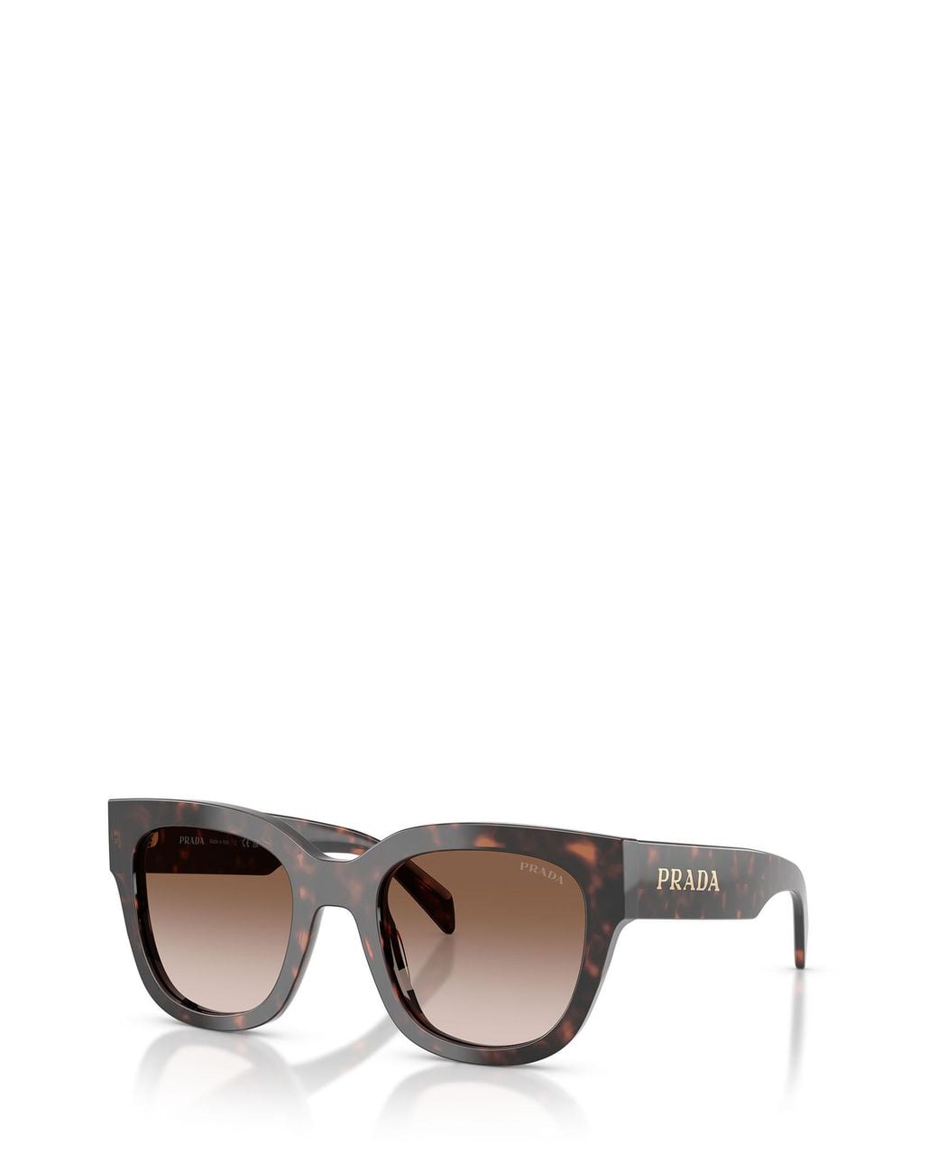 Prada White Eyewear Cat-Eye Sunglasses