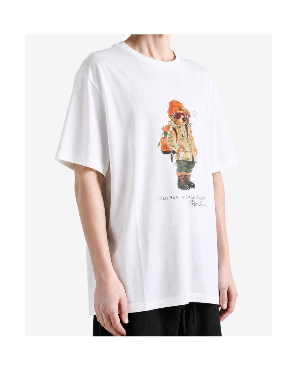 Polo Ralph Lauren White Polo Bear Graphic-Print T-Shirt for men