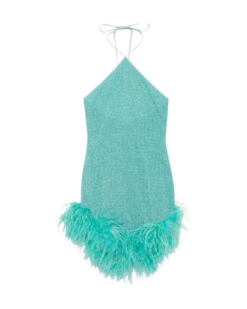 Oseree Blue Backless Mini Dress