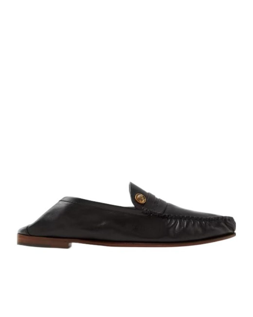 Versace Black Ruched Slip-On Loafers for men