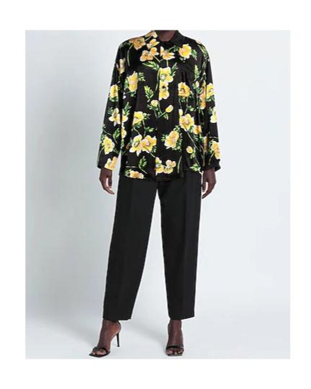 Balenciaga Black Silk Shirts Blouses