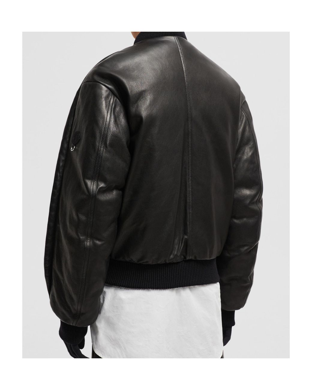 Moncler Black X Willow Smith Leather Bomber Jacket