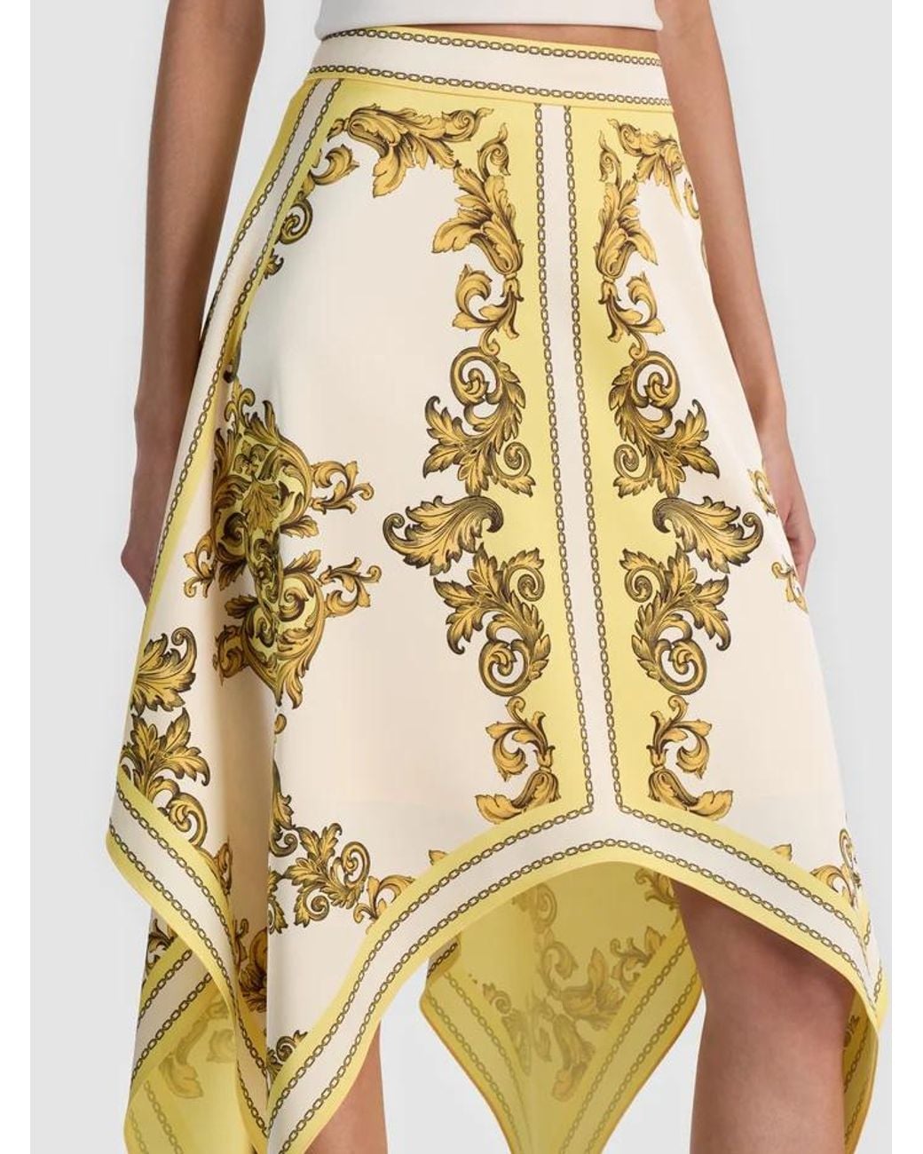 Alice + Olivia Metallic Davina Midi Skirt