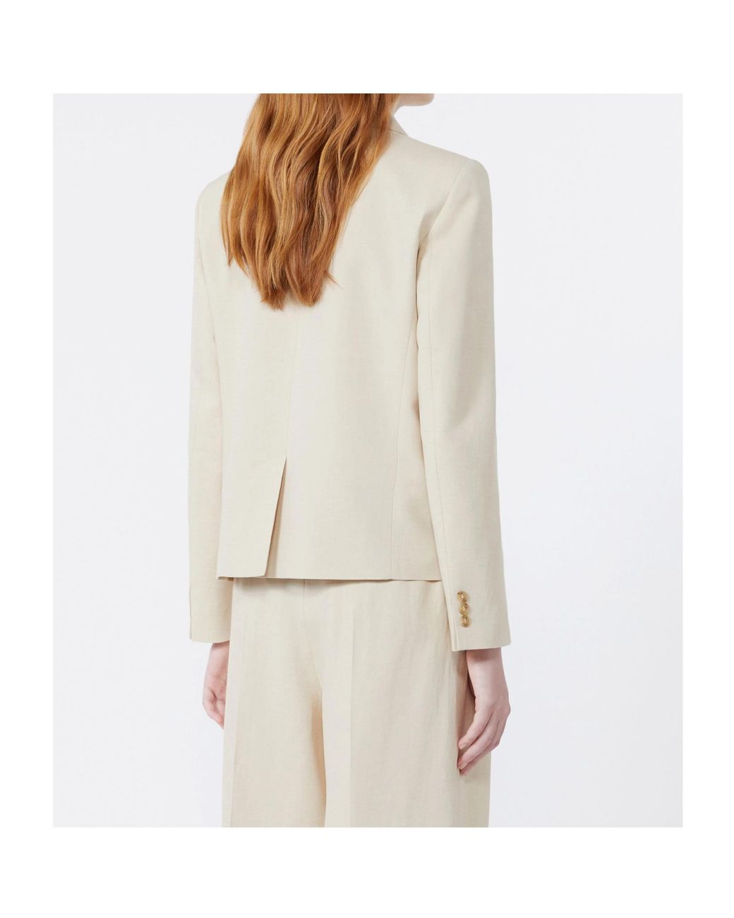 Weekend by Maxmara White Nembi Double-Breasted Blazer