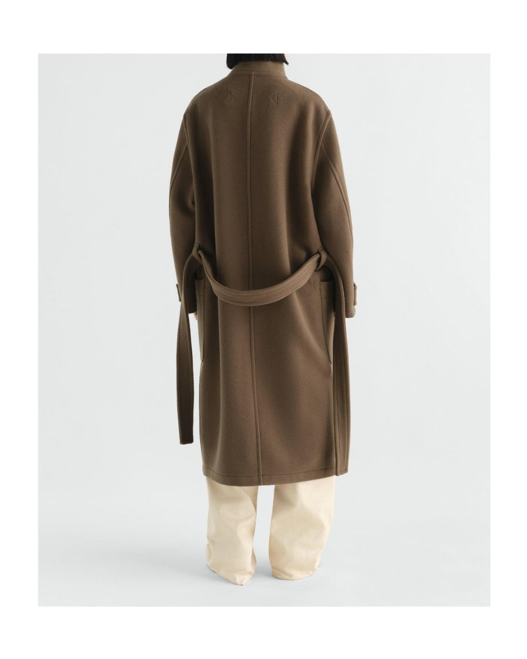 Lemaire Brown Wrap Coat for men