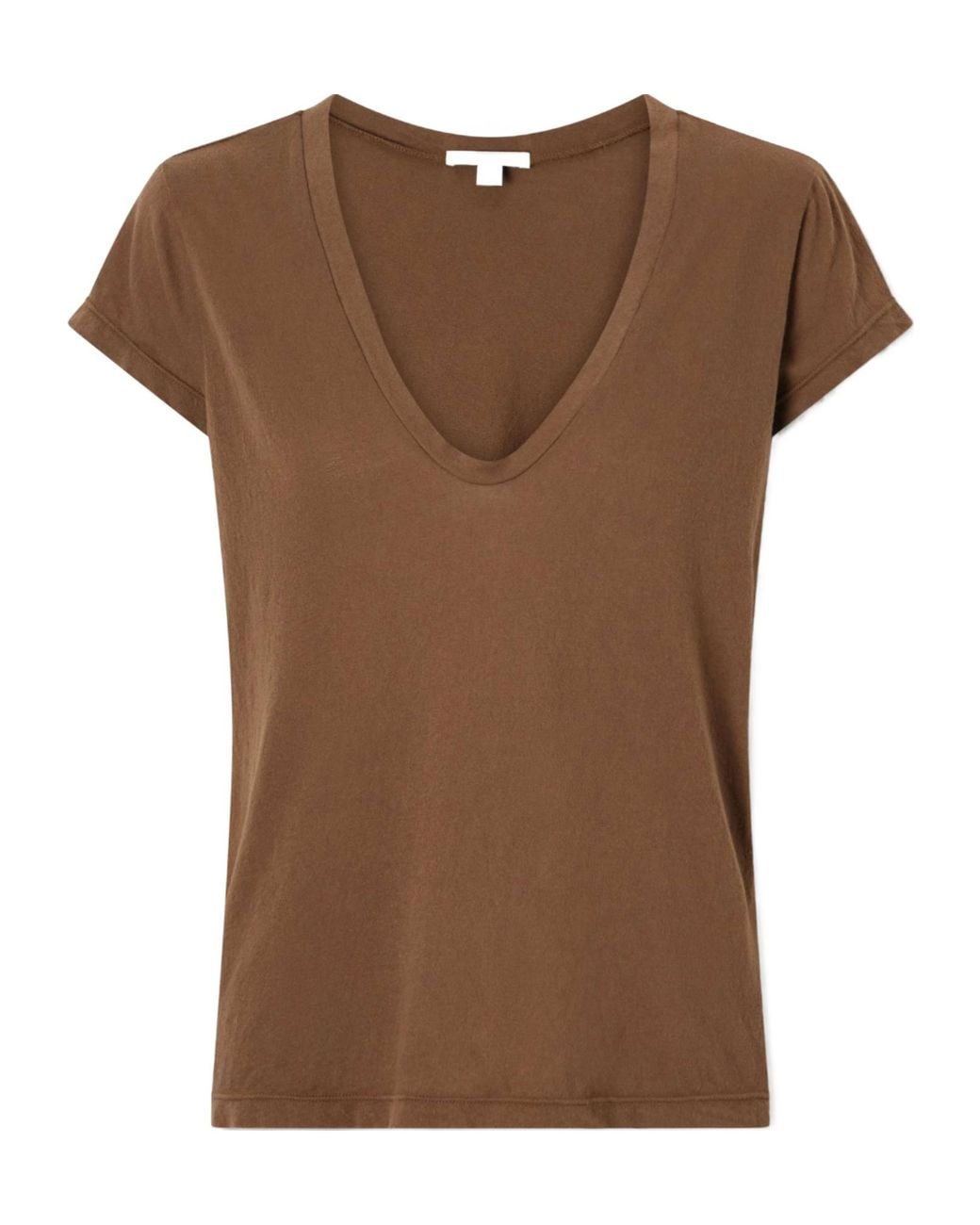 James Perse Brown Cotton-Jersey T-Shirt