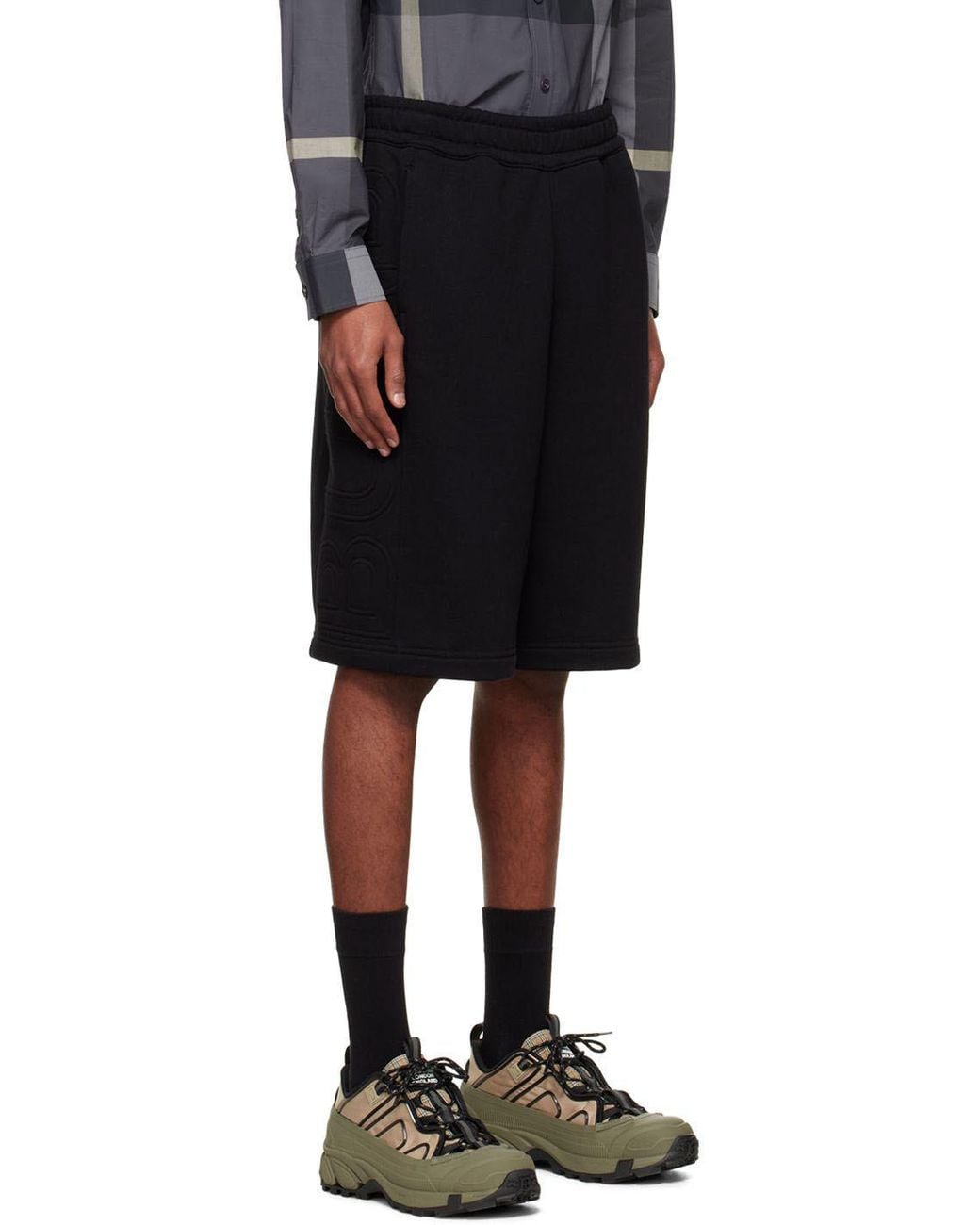 Burberry Black Elasticated Waist Track Shorts for men