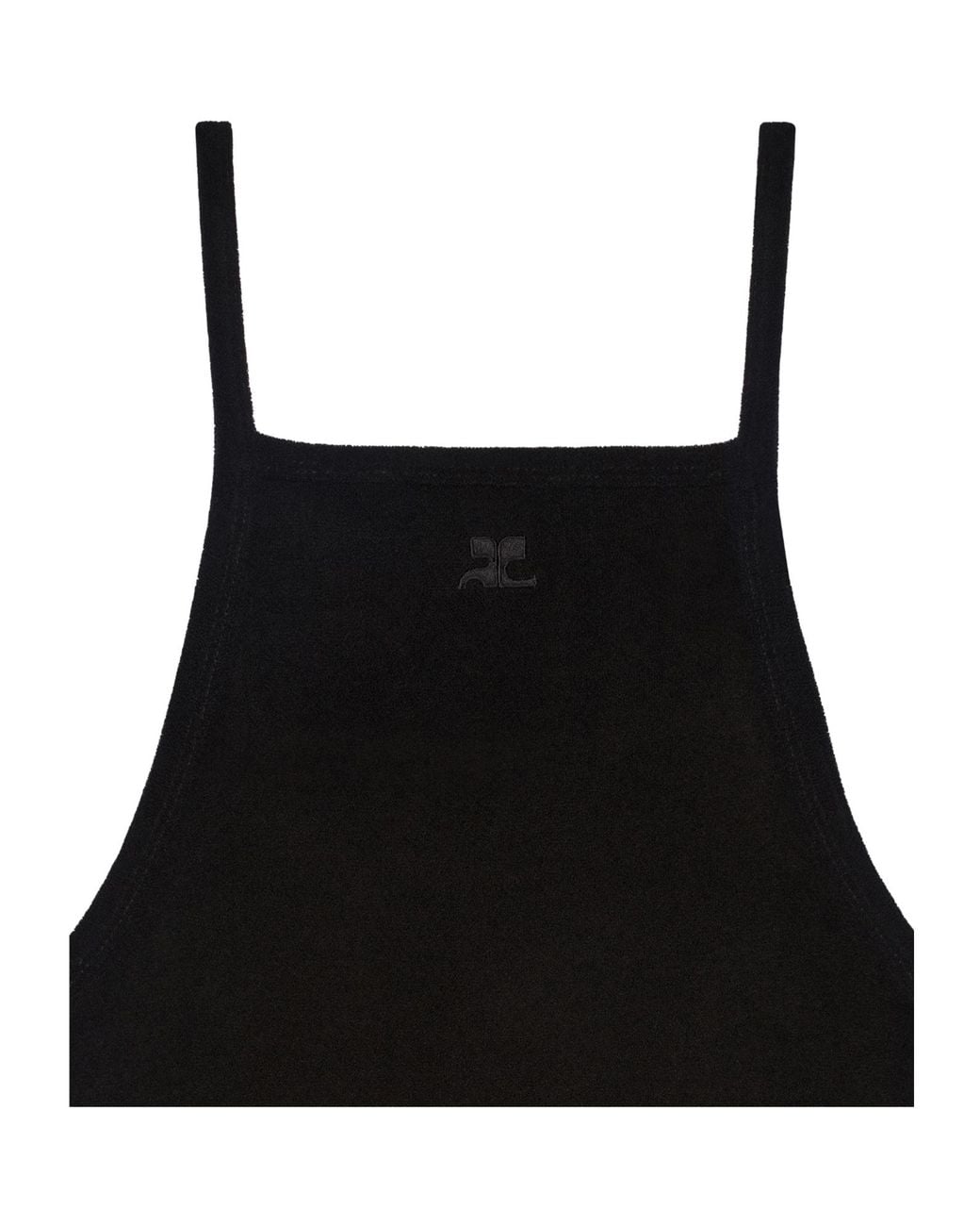Courreges Black Courrèges Logo Strappy Mini Dress