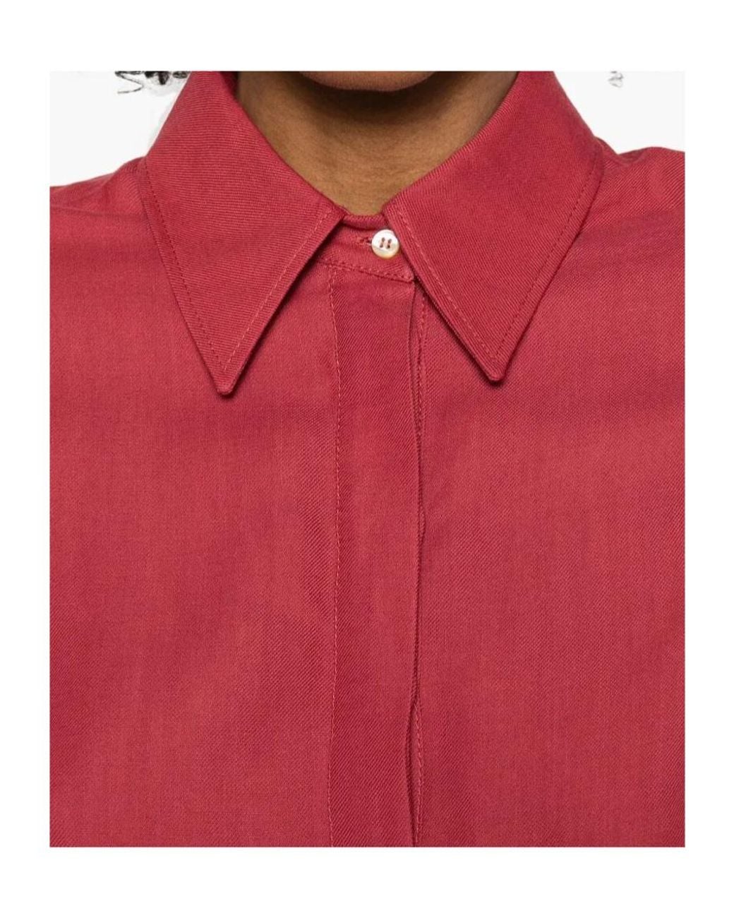 Brunello Cucinelli Red Drawstring Waist Maxi Dress