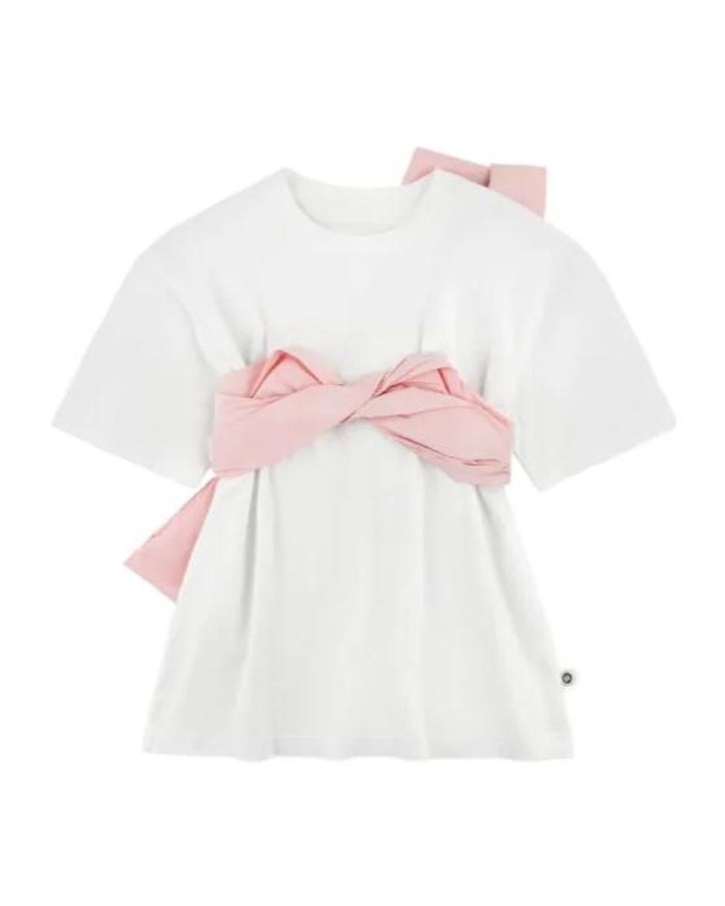 Area White Taffeta-Knot T-Shirt