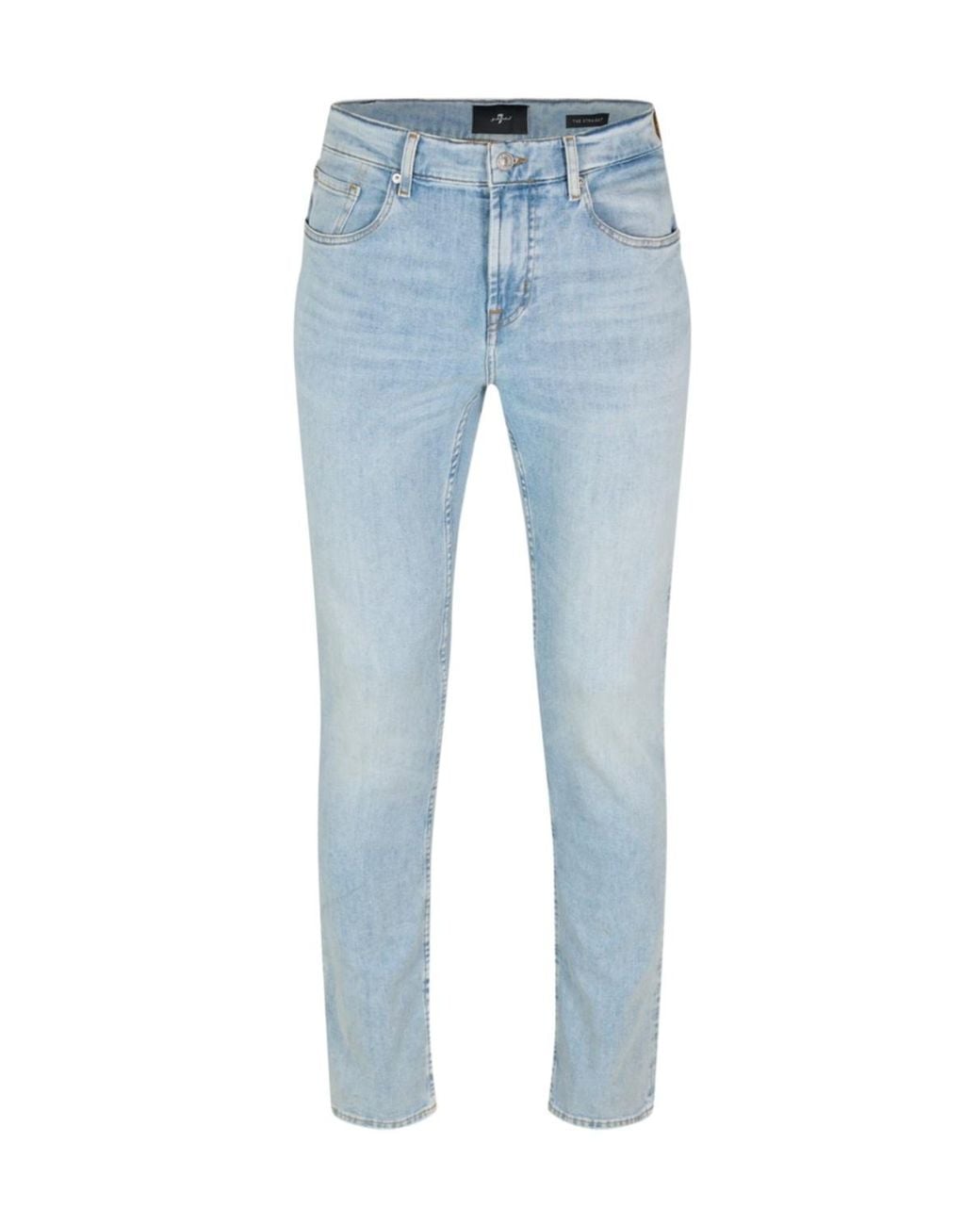 7 For All Mankind Blue Faded Detail Jeans for men