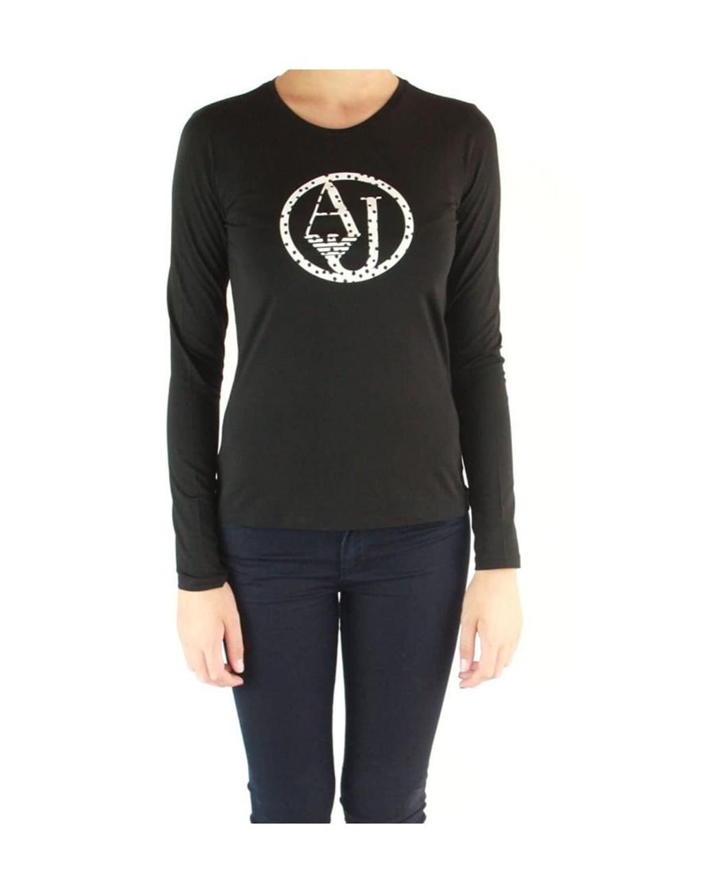 Armani Jeans Black Logo Detail T-Shirt