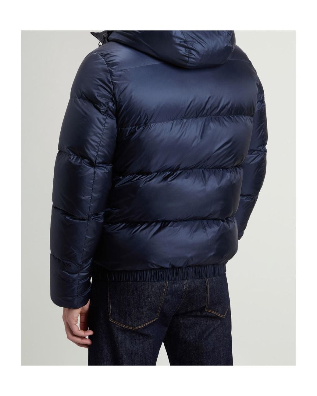 Woolrich Blue Pertex Quilted Jacket for men