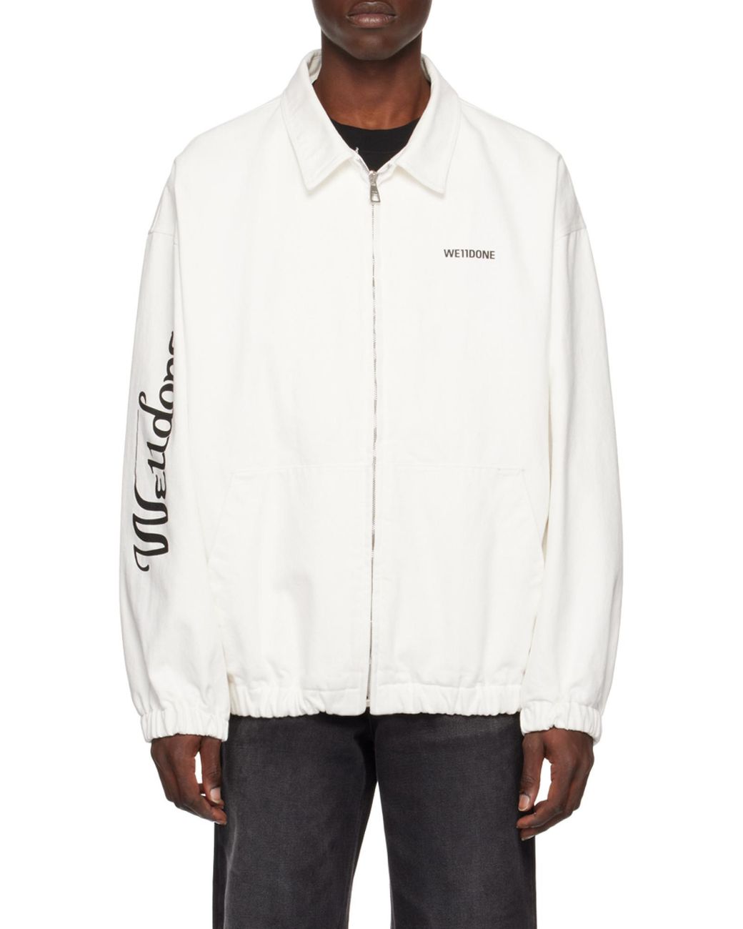 we11done White Logo Casual Jacket for men