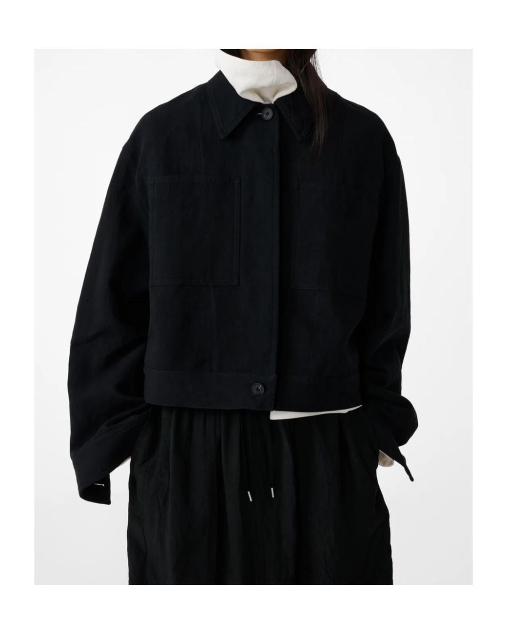 Studio Nicholson Black Calder Cropped Jacket