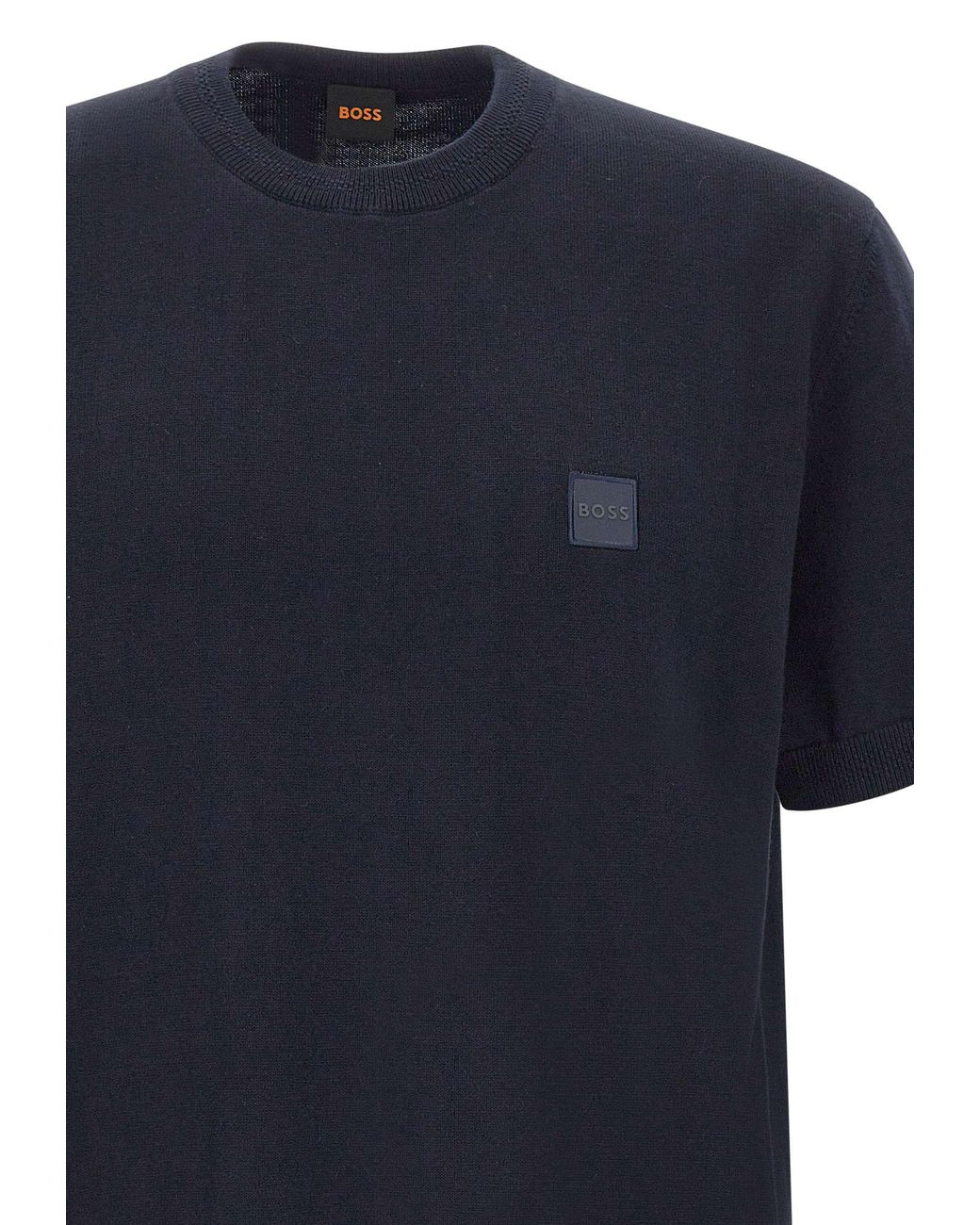 Boss Blue Kanacho Short-Sleeve Sweater for men