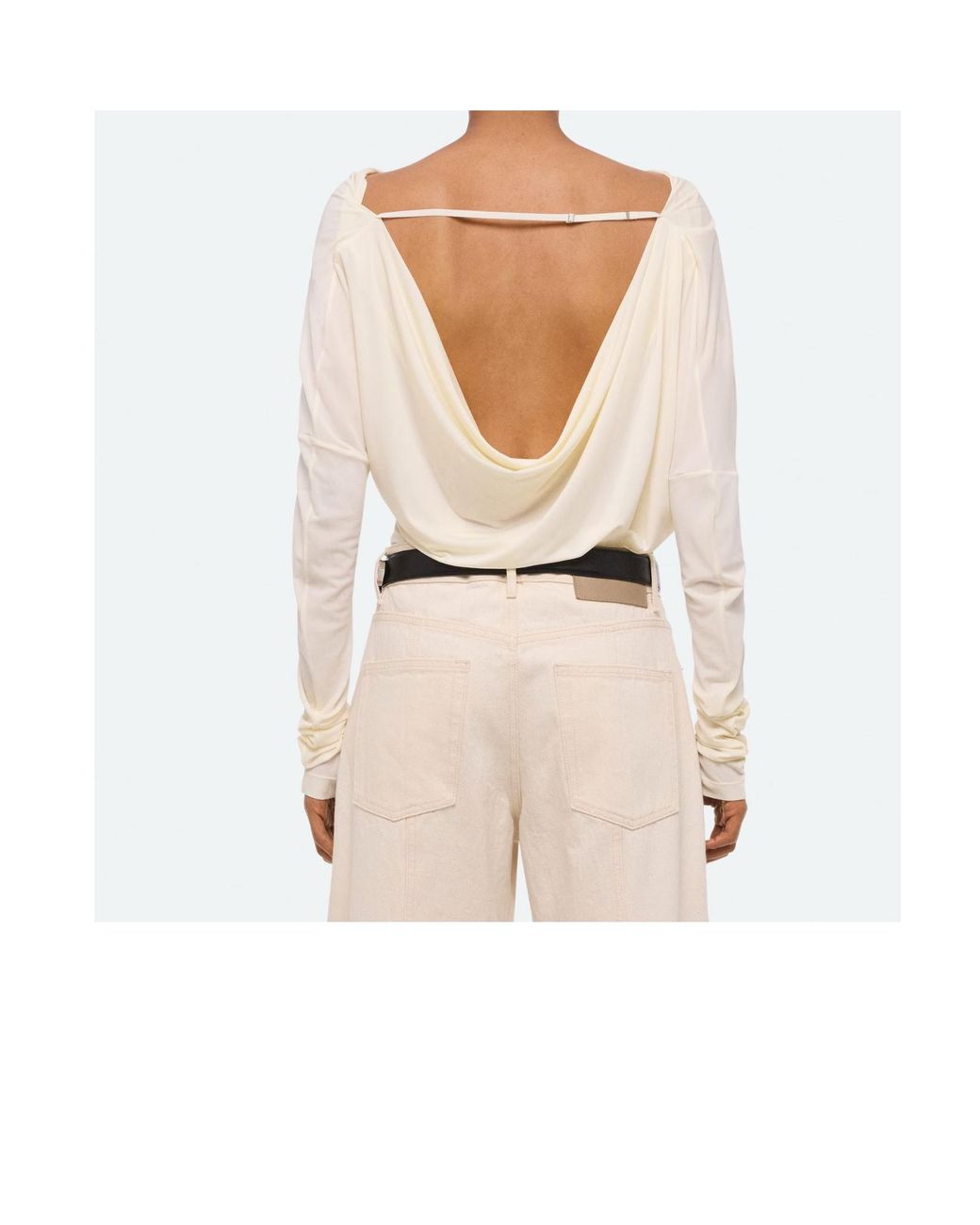 Helmut Lang White Long-Sleeved Top