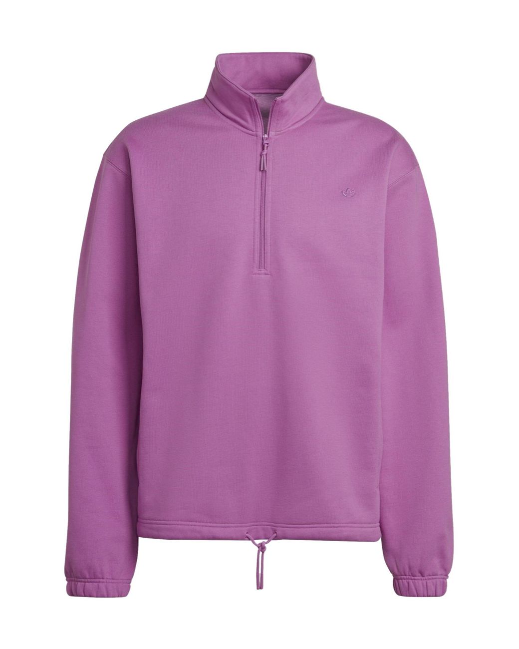Adidas Originals Purple Half-Zipper Hoodie for men