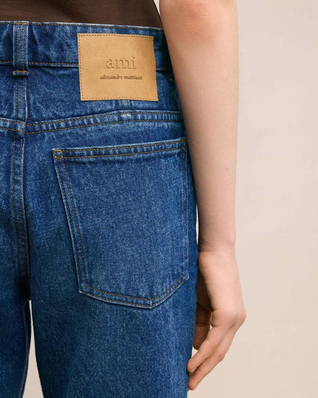 AMI Blue Straight-Leg Slim Fit Jeans