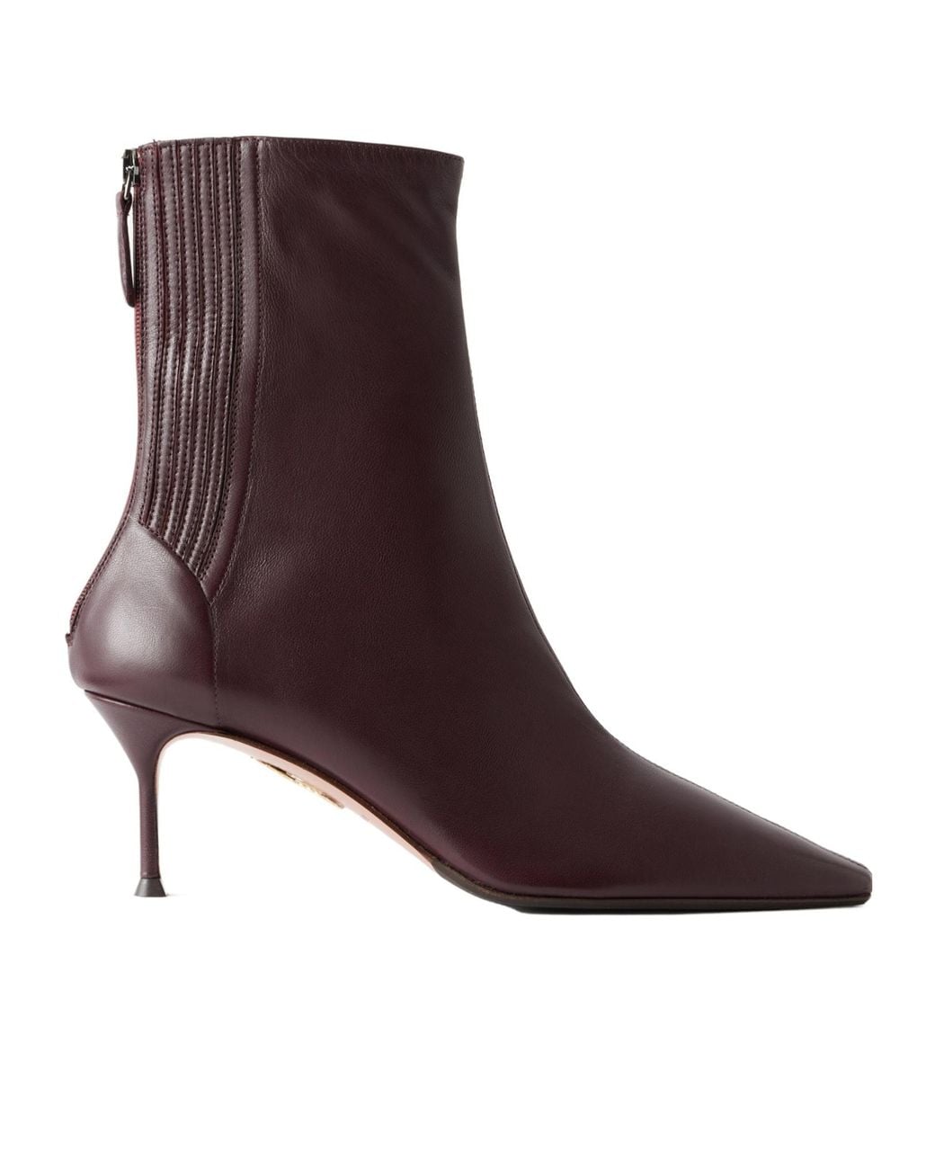 Aquazzura Brown Sheepskin Ankle Boots