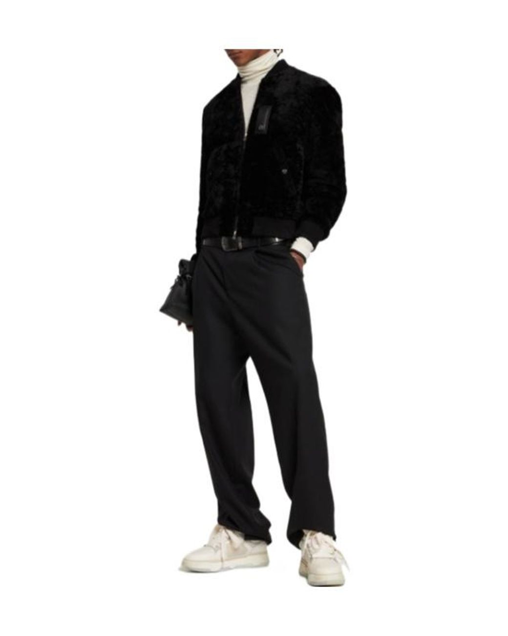 Amiri Black Ribcollar Casual Jacket for men
