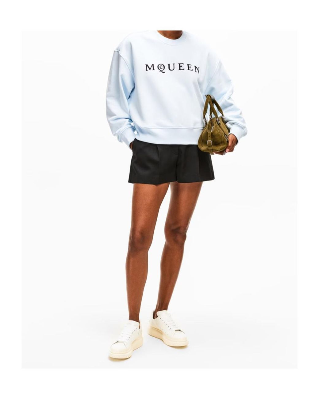 McQueen Black Logo Low-Top Sneakers