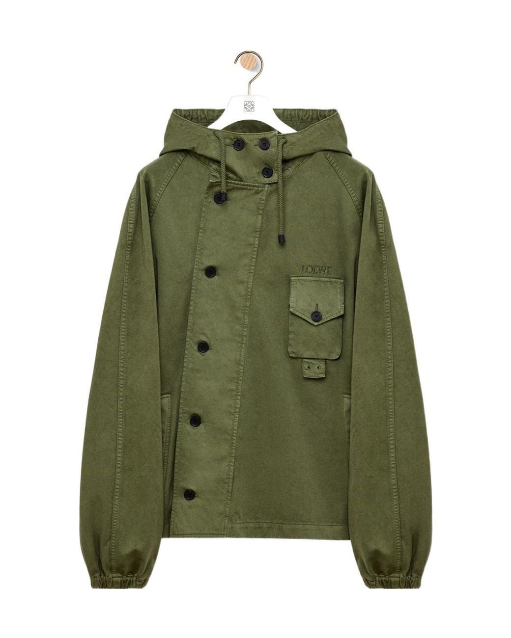 Loewe Green Short Parka for men