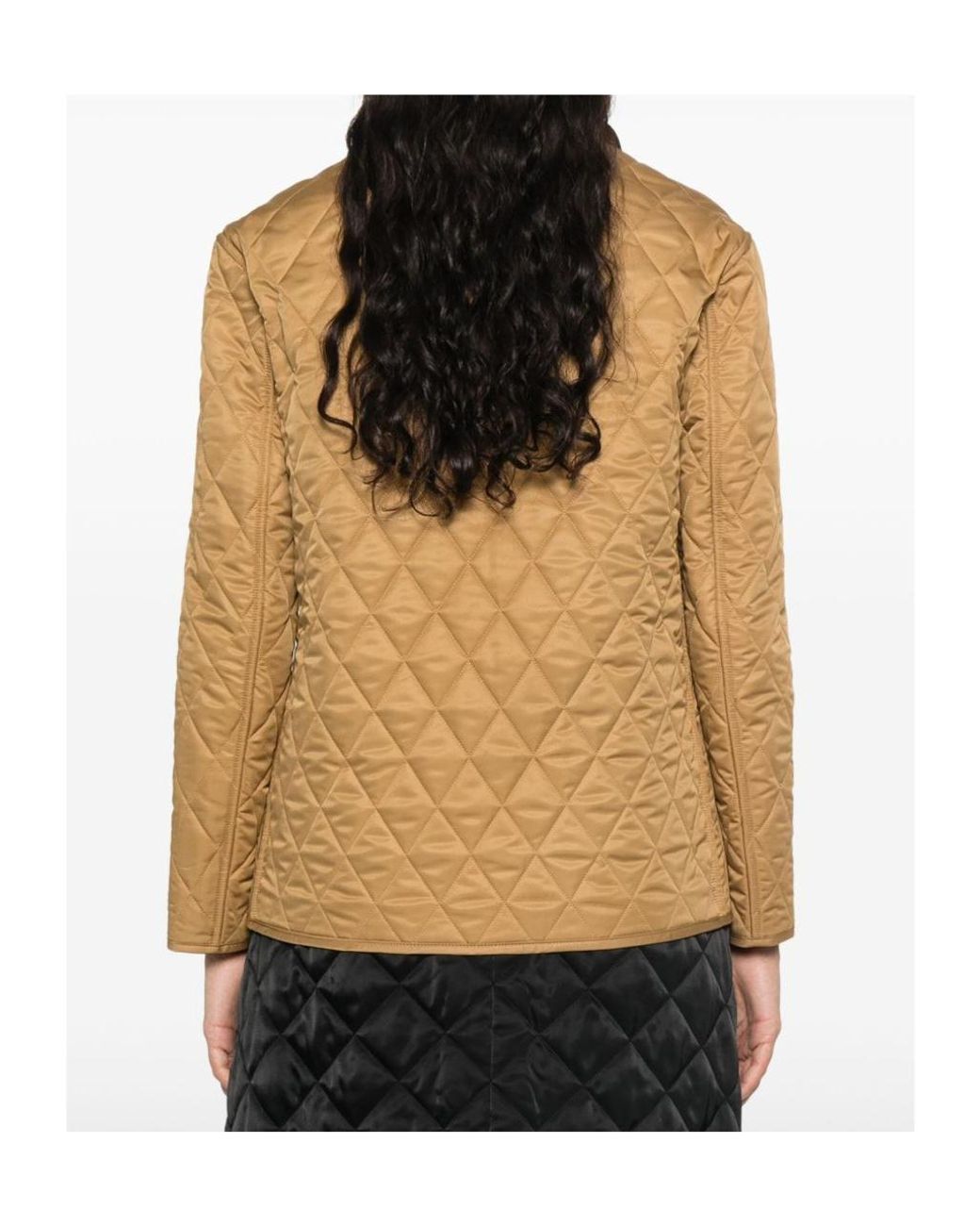 Burberry Green Logo Embroidered Quilted Jacket