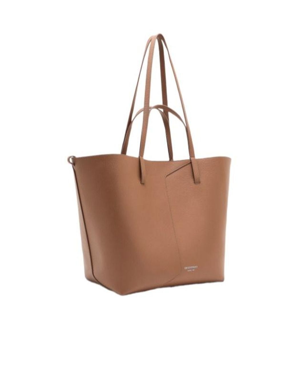 Emporio Armani Brown 1981 Logo-Print Leather Tote Bag