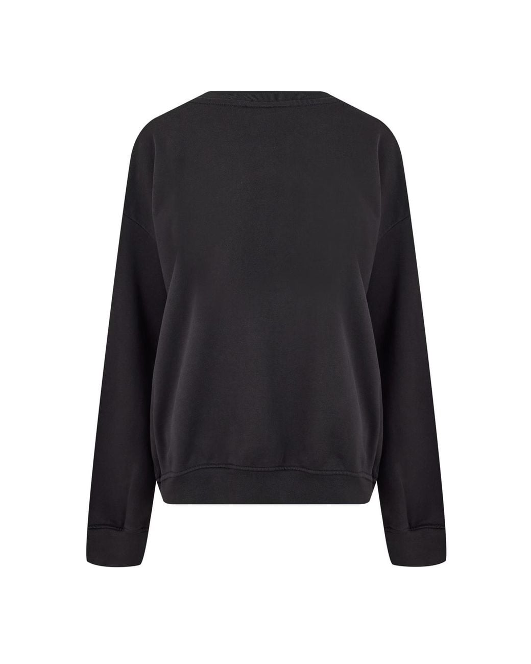 Ganni Black Crew Neck Sweatshirt