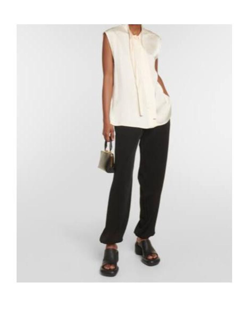 Jil Sander Black Wool-Blend Sweatpants