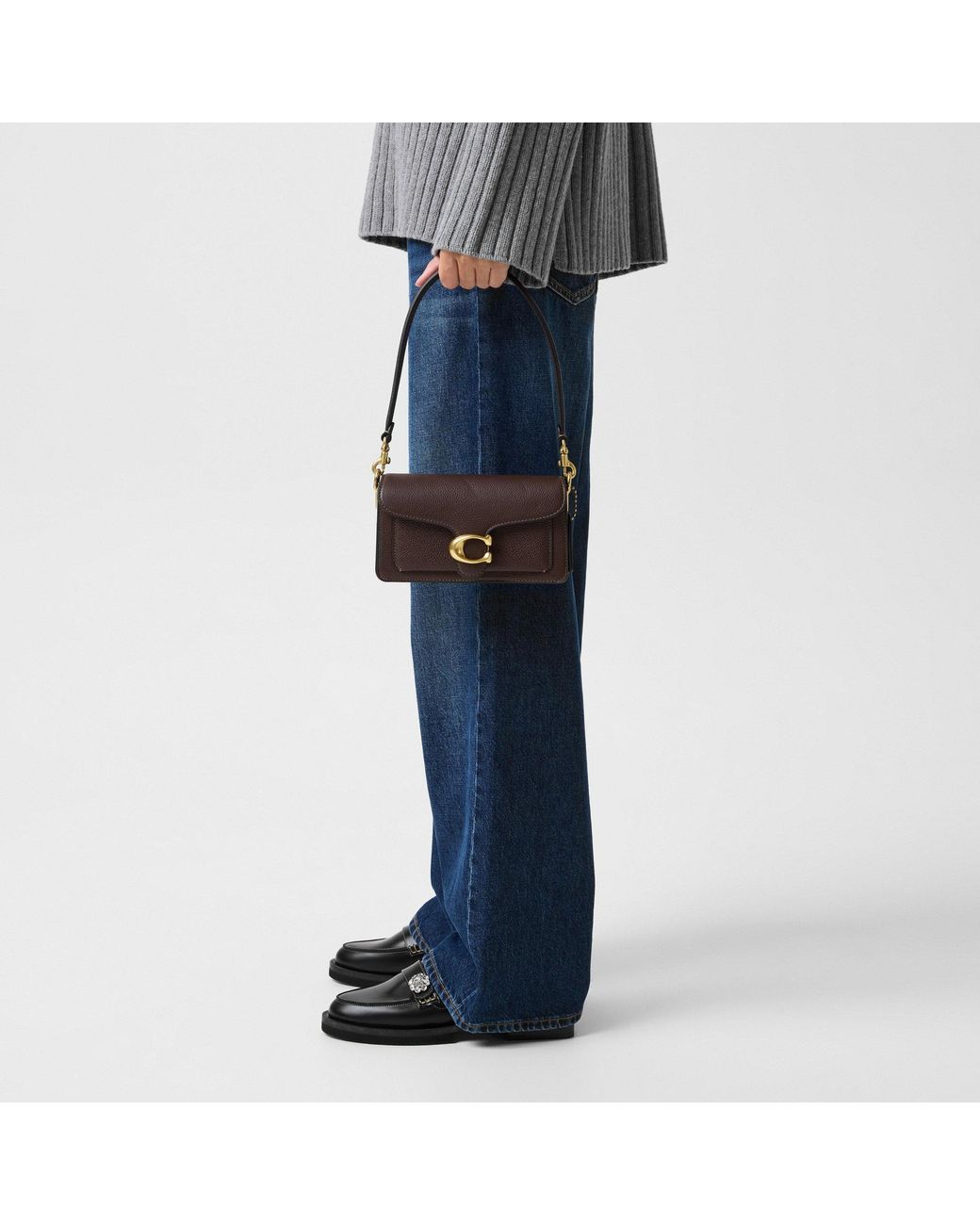COACH Brown Metallic Luster Shoulder Bag