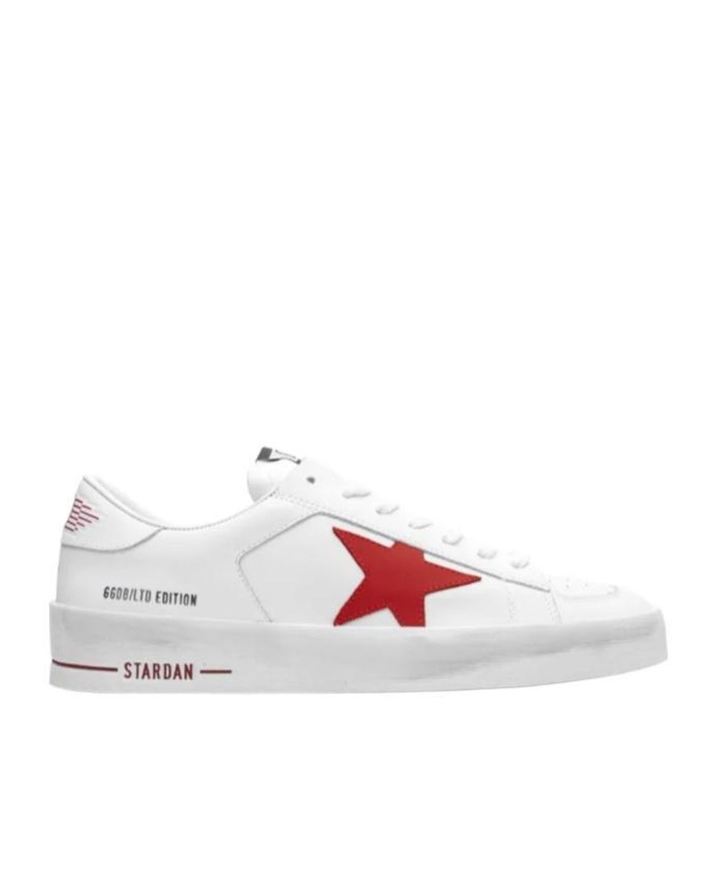 Golden Goose Deluxe Brand White Stardan Low-Top Sneakers for men