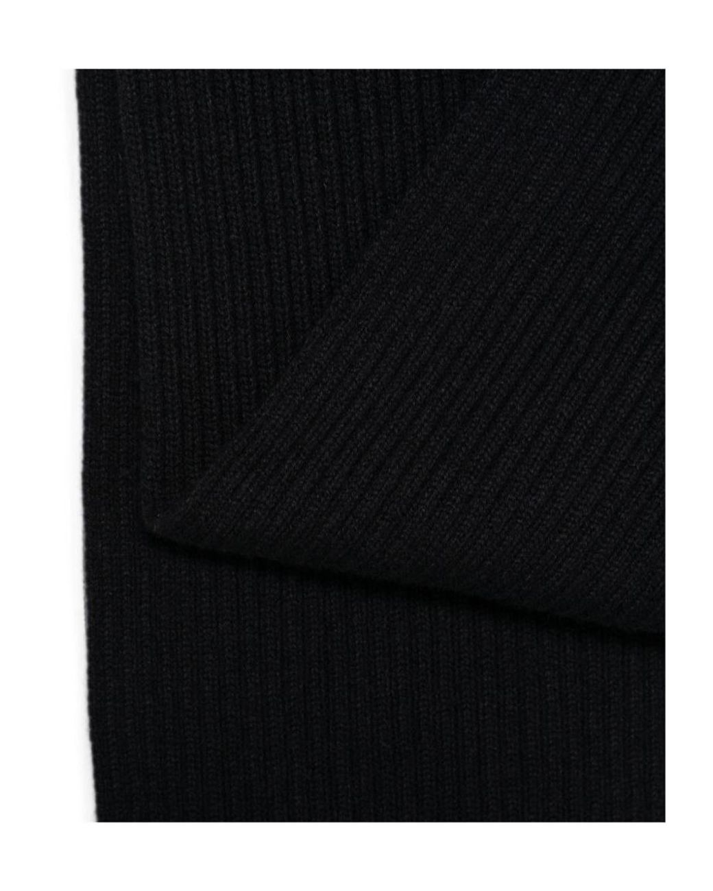 Brioni Black Straight-Edge Scarf for men
