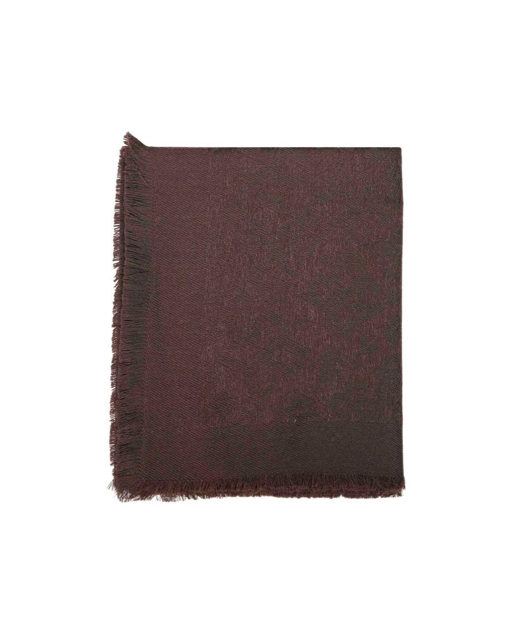 Tagliatore Brown Worn-Out Scarf for men