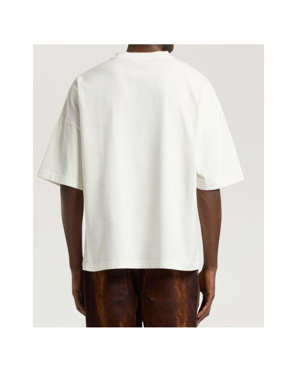 Palm Angels White Sunset Blvd Palm Loose T-Shirt for men