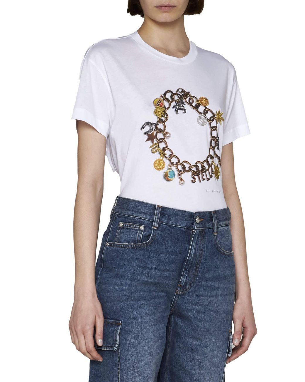 Stella McCartney White Round-Necked T-Shirt