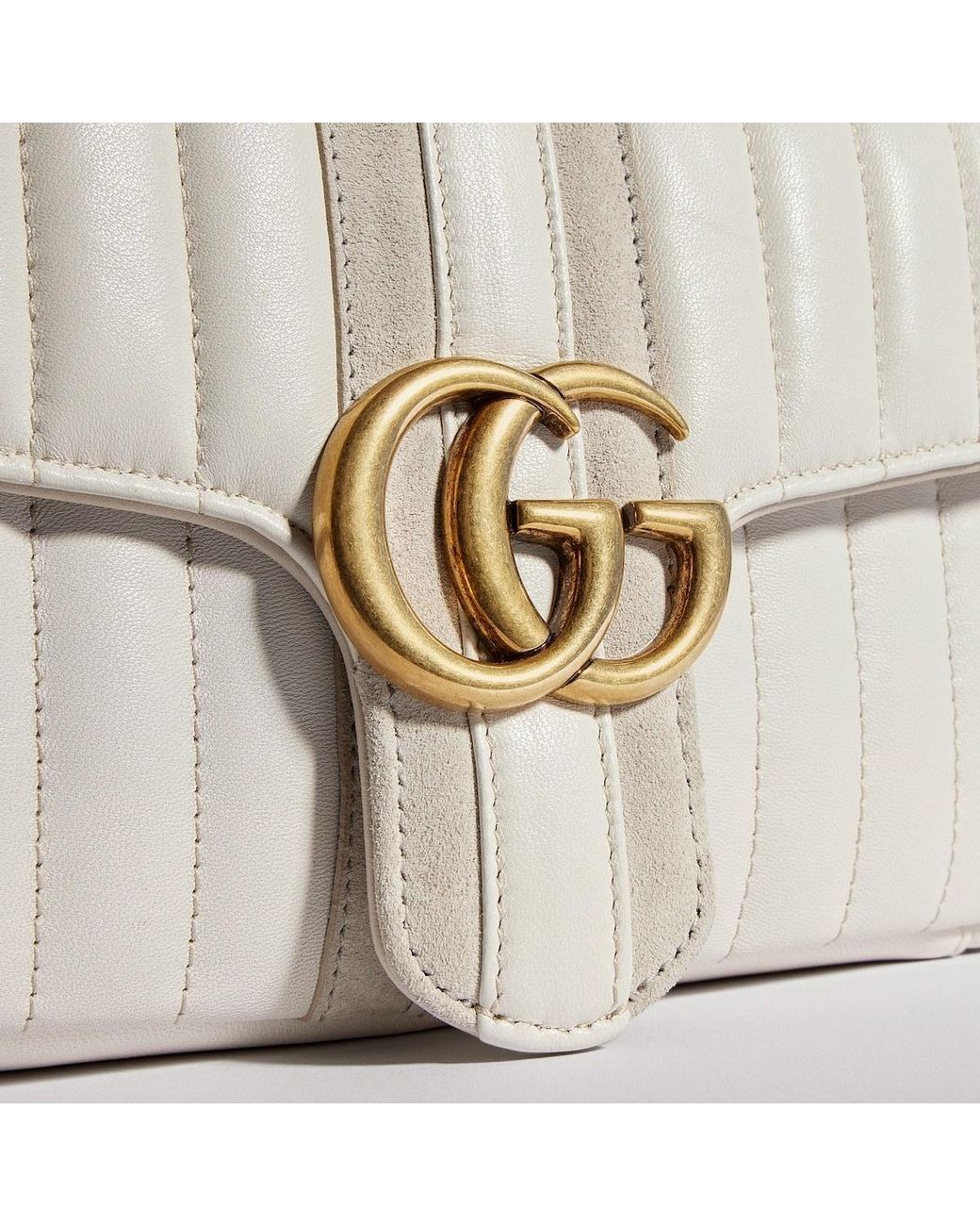 Gucci Natural Jetset Gg Marmont Medium Shoulder Bag