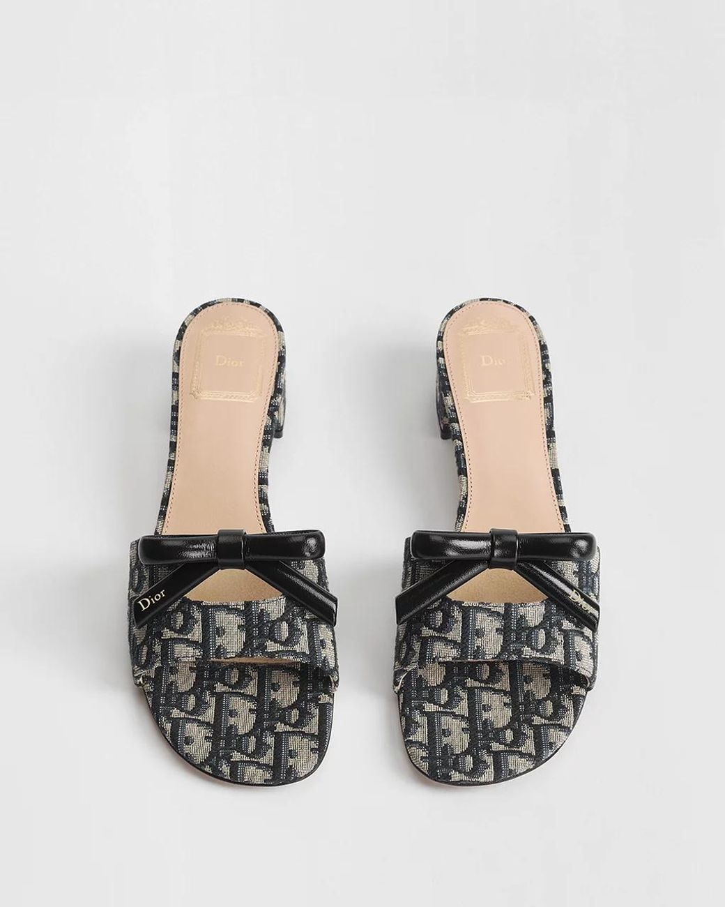 Dior Multicolor Bow Heeled Slide