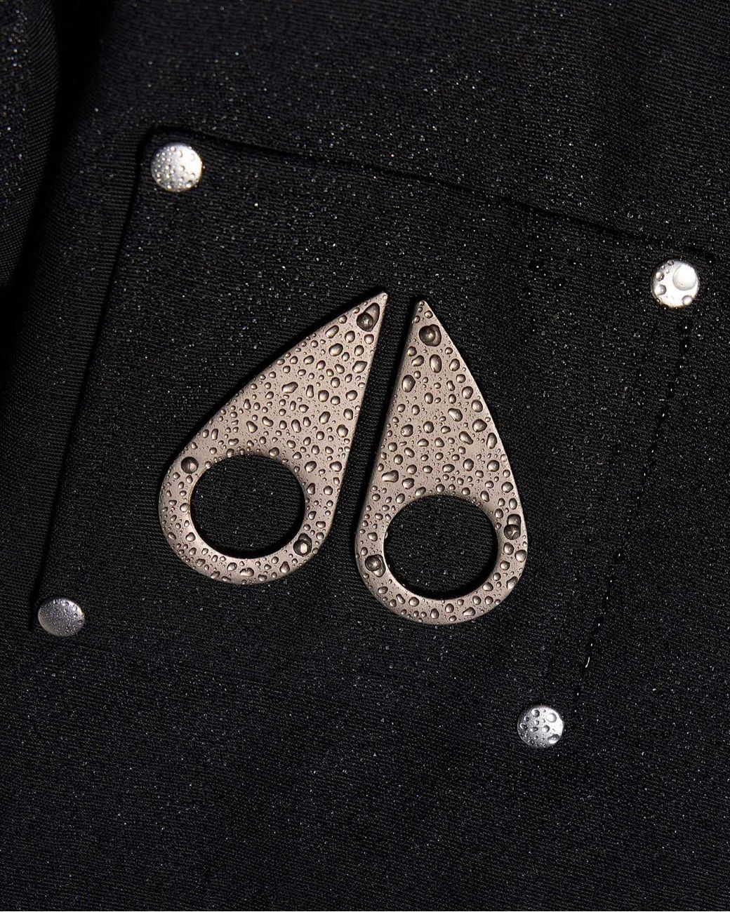 Moose Knuckles Black Stirling Hooded Parka Coat for men