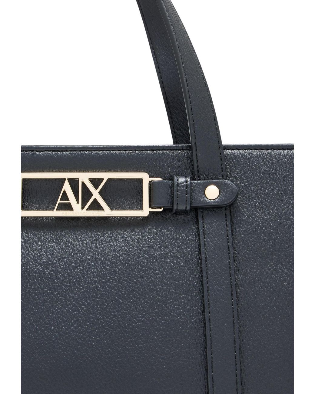 ARMANI EXCHANGE Black Logo-Detail Tote Bag