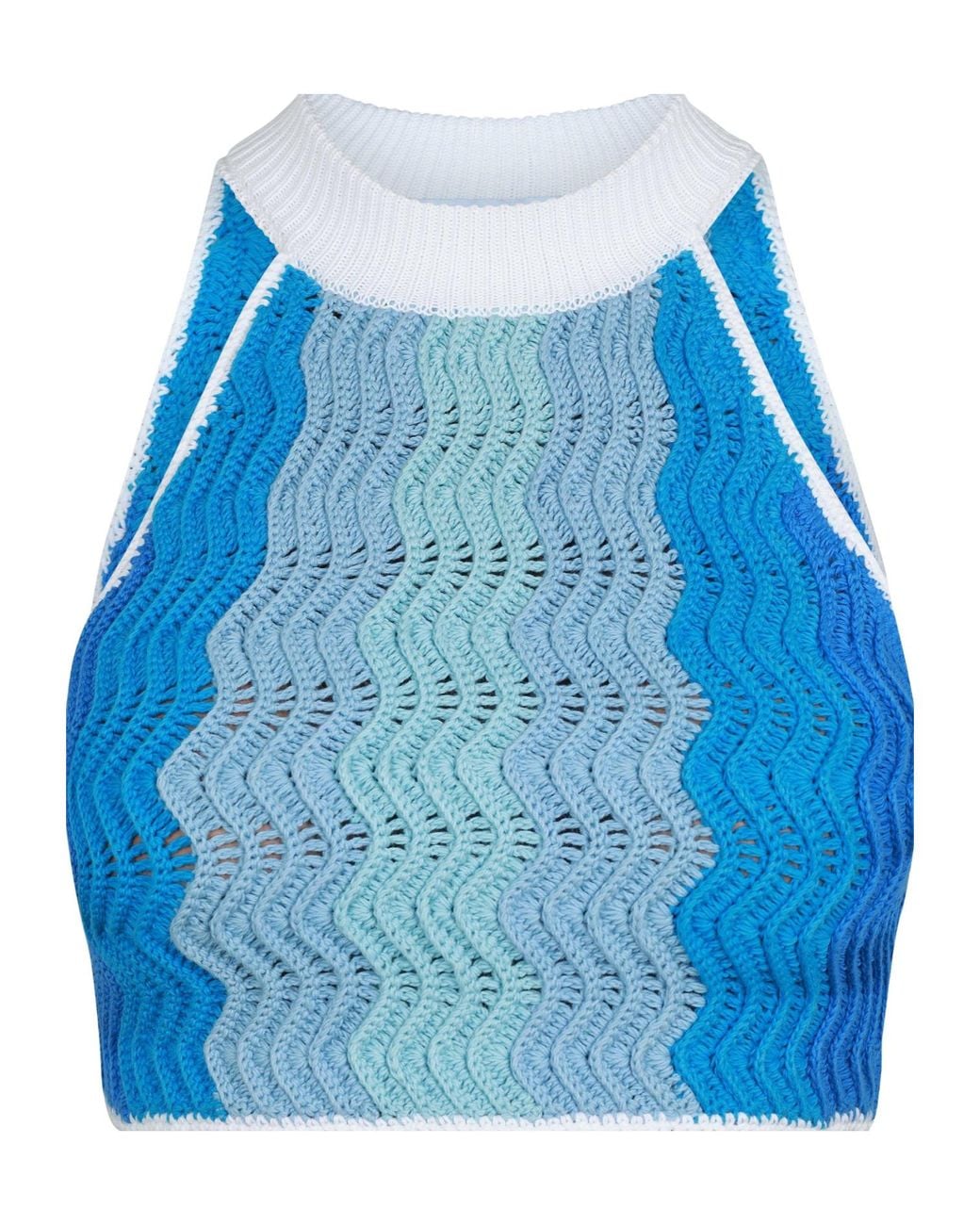 Casablanca Blue Gradient Camisole Crop Top