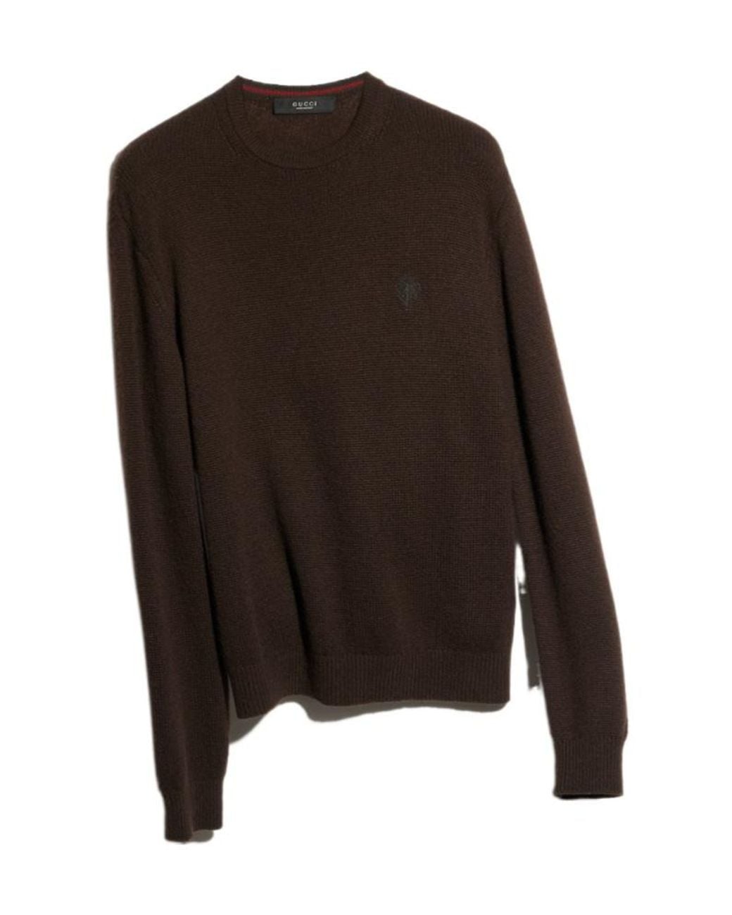Gucci Black Knit Cashmere Sweater With Embroidery for men