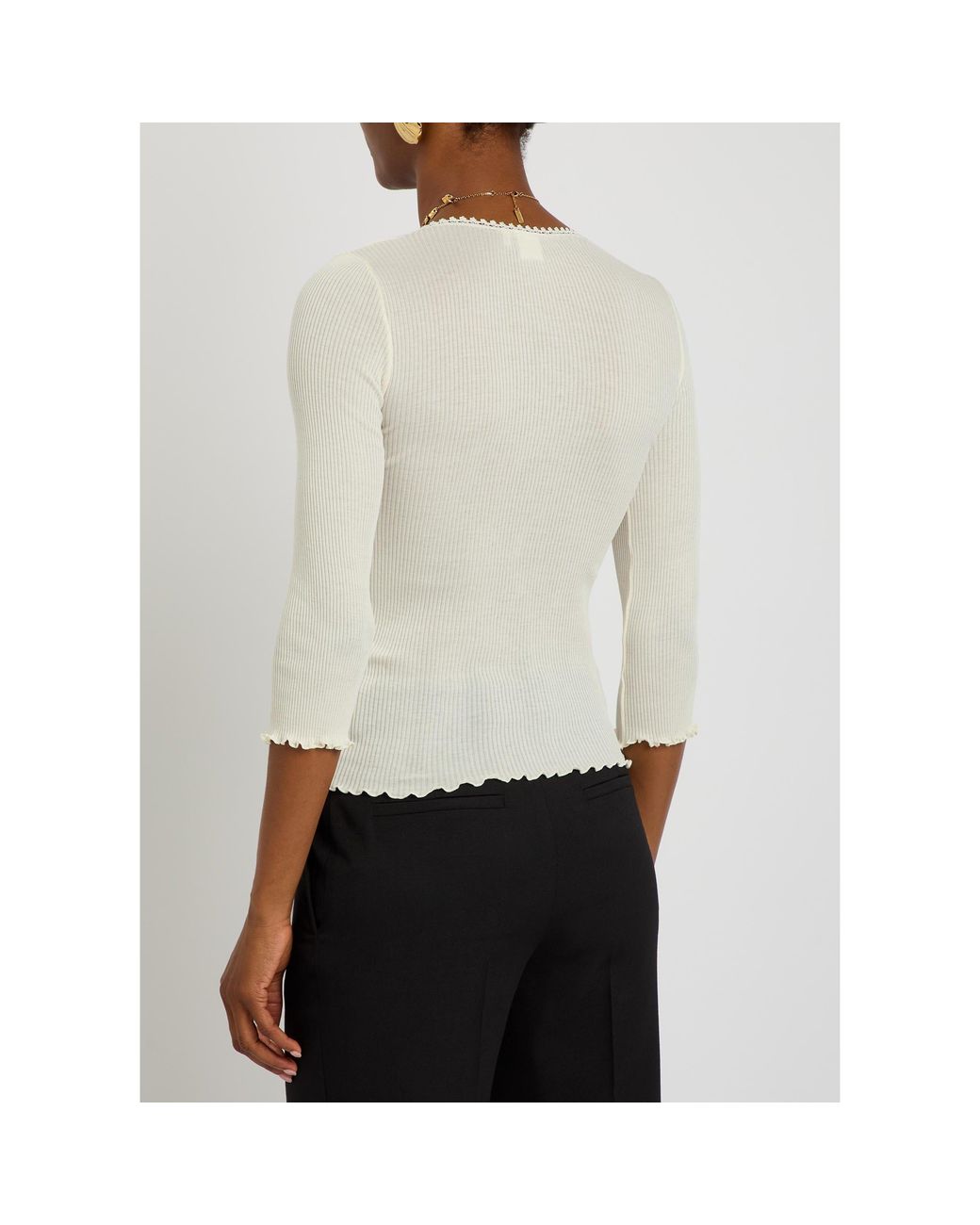 Chloé White Lightweight Knit Top