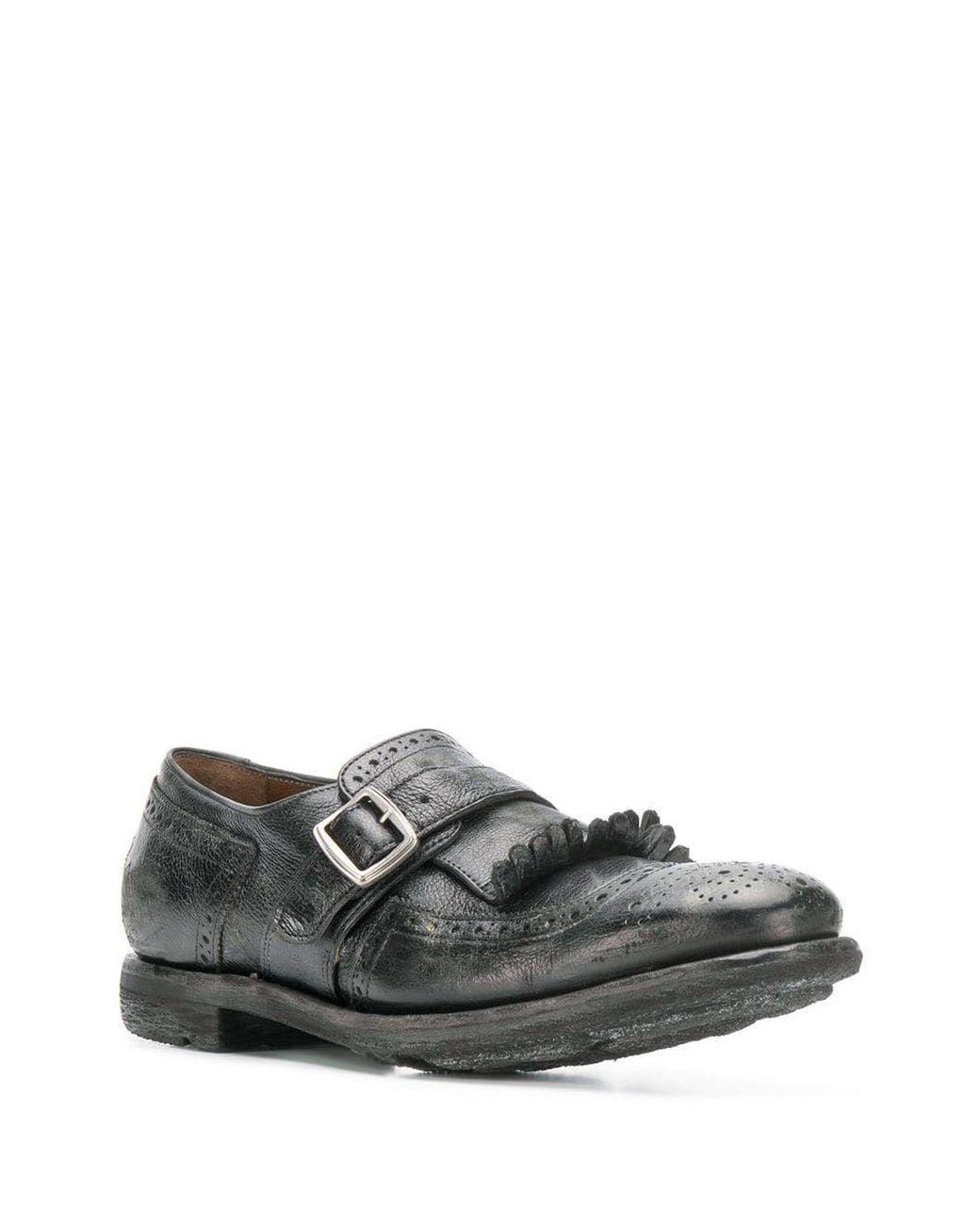 Church's Gray Shanghai Brogue Monk Shoes