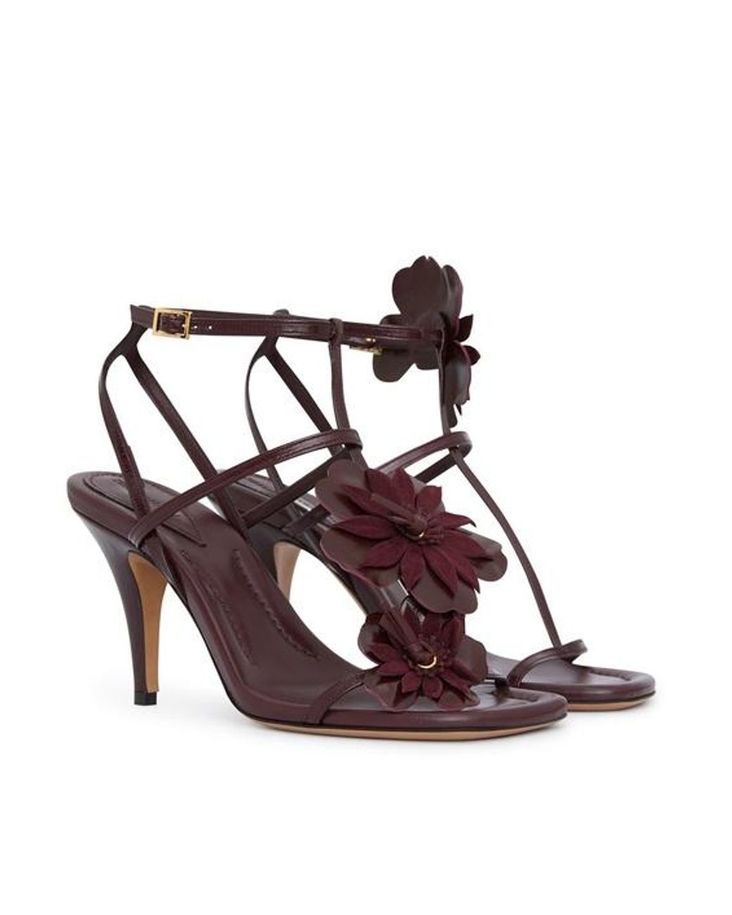 Zimmermann Brown Nappa Leather High-Heeled Sandals