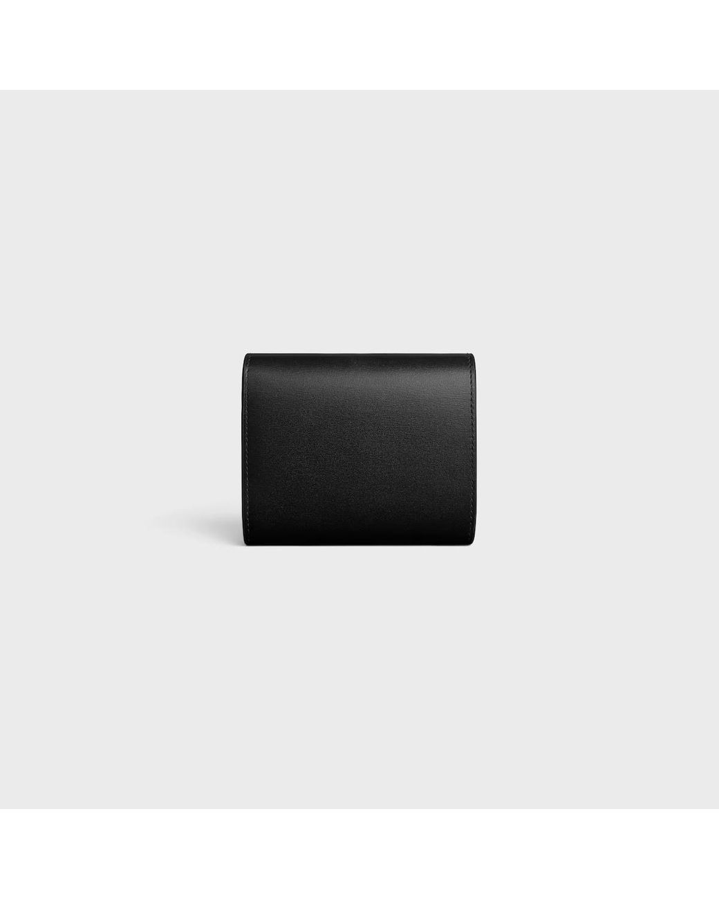 Céline Black Small Flap Wallet Triomphe