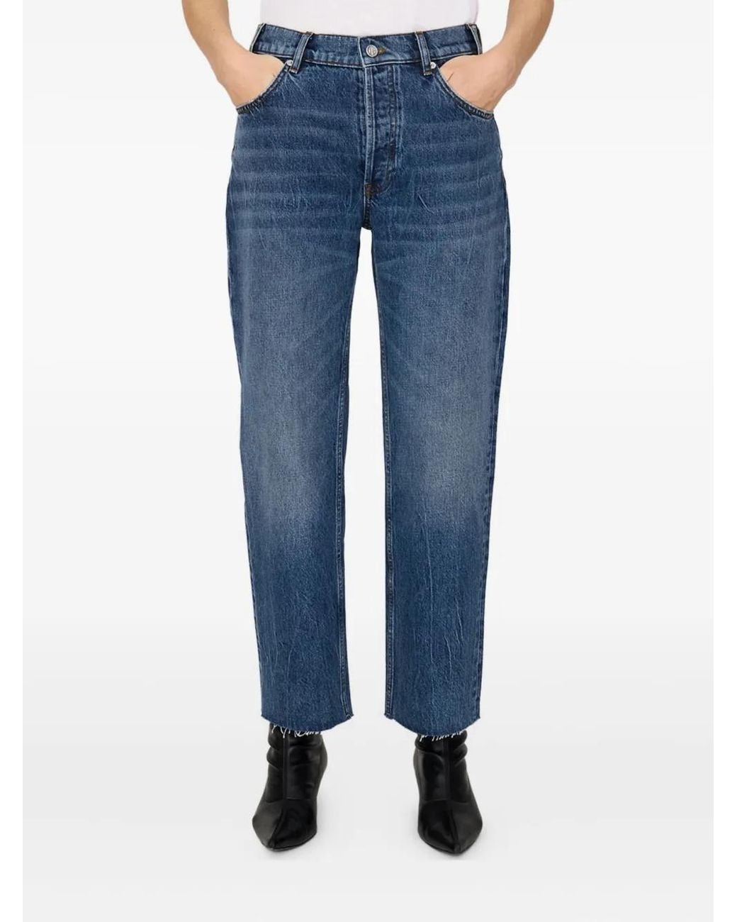 Anine Bing Blue Multi-Pocket Jeans