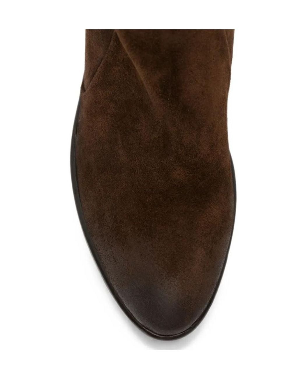 Strategia Brown Round-Toe Short Boots